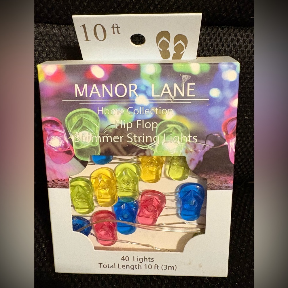 Manor Lane Flip Flop Shimmer 10ft String Lights